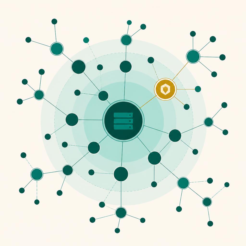 Illustration of an ICT supplier dependency network with criticality rings